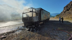 Artvin'de Seyir Halindeki Tır Alev Alev Yandı