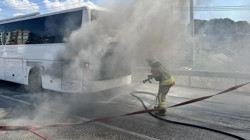 Seyir Halindeki Otobüs Alev Aldı! Yolcular Edildi
