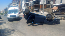 Manisa'da Takla Atan Otomobilde Mucize Kurtuluş! Burnu Bile Kanamadı