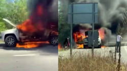 Sakarya’da Seyir Halindeki Pikap Alev Alev Yandı