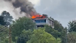 Rize’de Çatı Yangını Paniği!