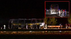 Ankara'da Korkunç Anlar... Seyir Halindeki Yolcu Otobüsü Alev Topuna Döndü