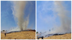 Adıyaman’da Anız Yangını Şoku: Duman Hortumu Gökyüzünü Kapladı