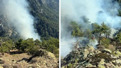 Muğla'da Orman Yangını! Ekipler Sarp Arazide Mücadele Veriyor