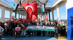 Çanakkale'de Denizcilerden Filistin'e Destek
