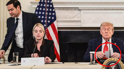 Trump’a Gelen Gizemli Notta Ne Yazıyor? Bakan Kulağına Fısıldadı, Okur Okumaz Toplantıyı Sonlandırdı