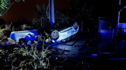 Kaygan Yol Faciaya Davetiye Çıkardı: Otomobil Takla Attı