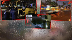 İstanbul’u Sağanak Vurdu! Yol Çöktü, Taksi Takla Attı, İstiklal Göle Döndü