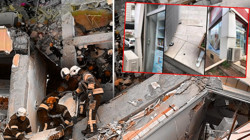 Kocaeli Gebze'deki Binanın Çökme Anı Ortaya Çıktı