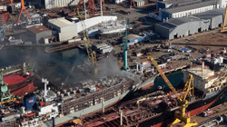 Tuzla Tersaneler Bölgesinde Gemi Yangını