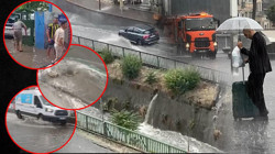 İstanbul'da Sağanak Hayatı Felç Etti! Caddeler Göle Döndü