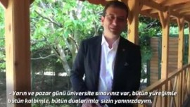 Ekrem İmamoğlu sınava girecek gençlere başarılar diledi
