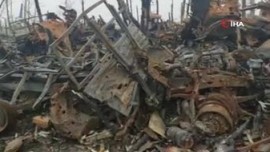 Rus ordusunun çekildiği Gostomel’de savaşın izleri görüntülendi
