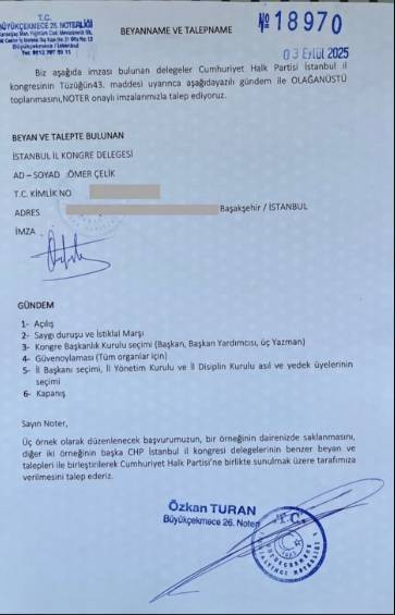 Kongre İptali Kararının Ardından... CHP İstanbul İl Delegeleri'nden 'Olağanüstü Kongre' Hamlesi - Resim : 1