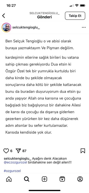 Özgür Özel'in Ailesine Ölüm Tehdidi! Kızının Ev Adresi Paylaşıldı: 'Filmin Sonu Mezarlıkta Olur' - Resim : 2