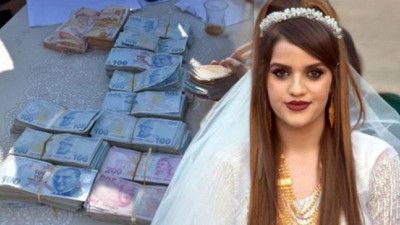 Düğünde takılan altın dudak uçuklattı