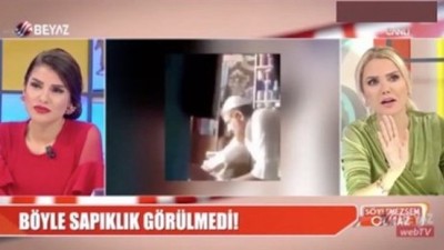 Beyaz TV'de skandal görüntüler! Çocuklara...