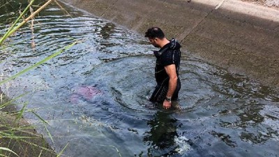 Serinlemek için kanala giren Suriyeli yaşamını yitirdi