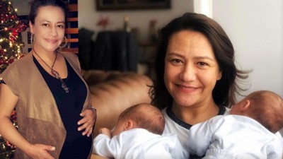 Ezgi Sertel ikizlerin yüzünü gösterdi