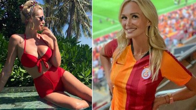 Galatasaray fanatiği Rus güzel Victoria Lopyreva Türkiye'ye geldi