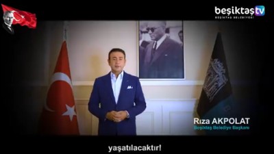 Beşiktaş Belediye Başkanı Rıza Akpolat ve sanatçılarla ortak 29 Ekim mesajı