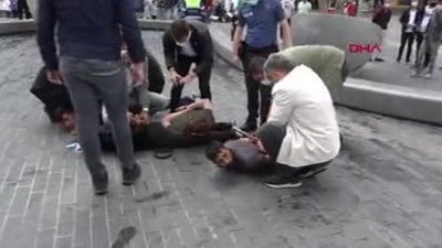 Taksim Meydanı'nda kavga: Turisti kemerle dövdüler