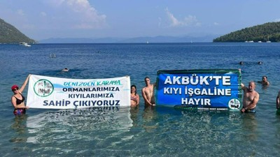 Muğla'da 'havlu' eylemi: 'Kıyılar halka geri verilmelidir'