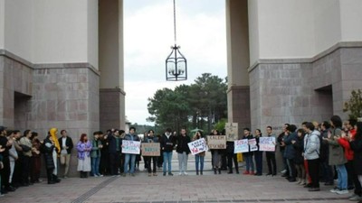 Koç Üniversitesi öğrencileri eylem yaptı