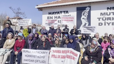 Bursa'da belediye tarafından arazilerine el konulan köylülerden AKP'lilere tepki