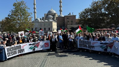 Saadet Partisi'nden İstanbul'da İsrail Protestosu