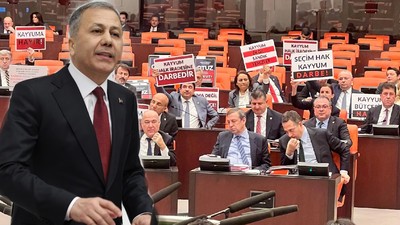 Bakan Yerlikaya’ya Meclis'te Kayyım Protestosu