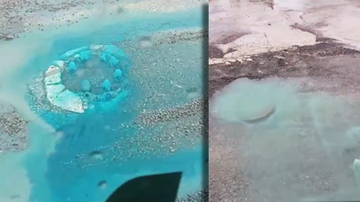 Gören Şaştı Kaldı, Rögardan Mavi Renkli Su Fışkırdı