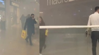 Akasya AVM'de Yangın Paniği
