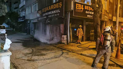 Bayrampaşa'da Doğal Gaz Yangını Dükkana Sıçradı