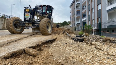 Yağışlarla Zarar Gören Bölgelere Belediye Müdahalesi