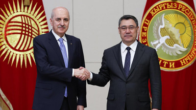 Kırgızistan Cumhurbaşkanı Caparov, TBMM Başkanı Kurtulmuş'u Kabul Etti
