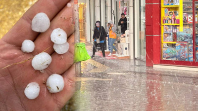 Ankara'da Dolu Yağdı