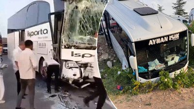 Isparta'da Can Pazarı! İki Yolcu Otobüsü Çarpıştı: Yaralılar Var