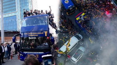 Kadıköy'de Sarı Lacivert Gece! Avrupa'nın En Büyüğü Fenerbahçe Şampiyonluğunu Kutladı