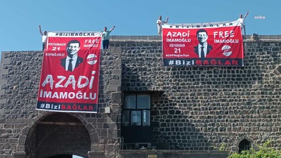 Diyarbakır'da 'Azadi İmamoğlu' Pankartına Engel! Gözaltılar Var