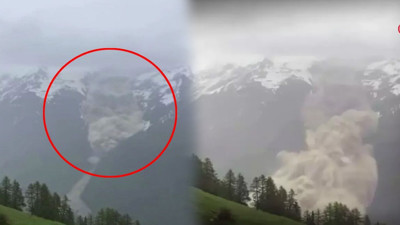 İsviçre'de Görülmemiş Facia! Birden Yuttu, Köy Yok Oldu