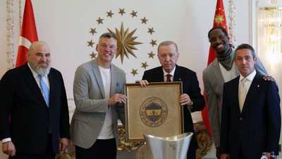 Cumhurbaşkanı, Fenerbahçe Beko'yu Kabul Etti