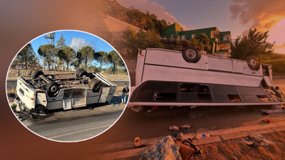 Hatay'da Midibüs Devrildi! Çok Sayıda Yaralı Var