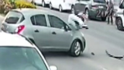 Kırklareli Lüleburgaz’da Motosiklet Kazası Kamerada: 1 Yaralı!