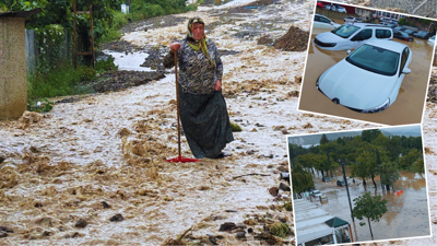 Trabzon'da Sağanak Felaketi: Dere Taştı, Yollar Göle Döndü, Evleri Su Bastı, Araçlar Suya Gömüldü!