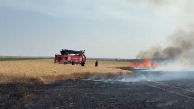 Lüleburgaz’da Buğday Tarlasında Yangın: 500 Dekar Alan Zarar Gördü