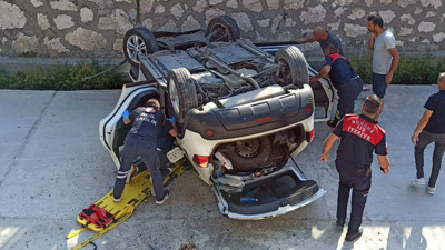 Burdur’da Otomobil Dere Yatağına Uçtu! 2 Yaralı