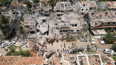 İran'ın Misilleme Saldırı Düzenlediği İsrail'de Büyük Yıkım! Havadan Görüntülendi...