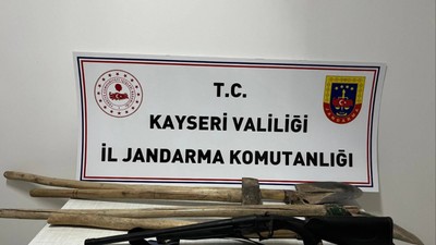 Kayseri'de Kaçak Kazı Yapanlara Suçüstü