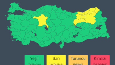İçişleri Bakanlığı’ndan 9 İl İçin Sarı Uyarı